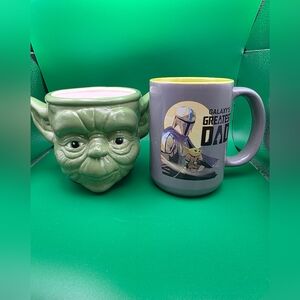 Star Wars Yoda and Mandalorian Mug Set